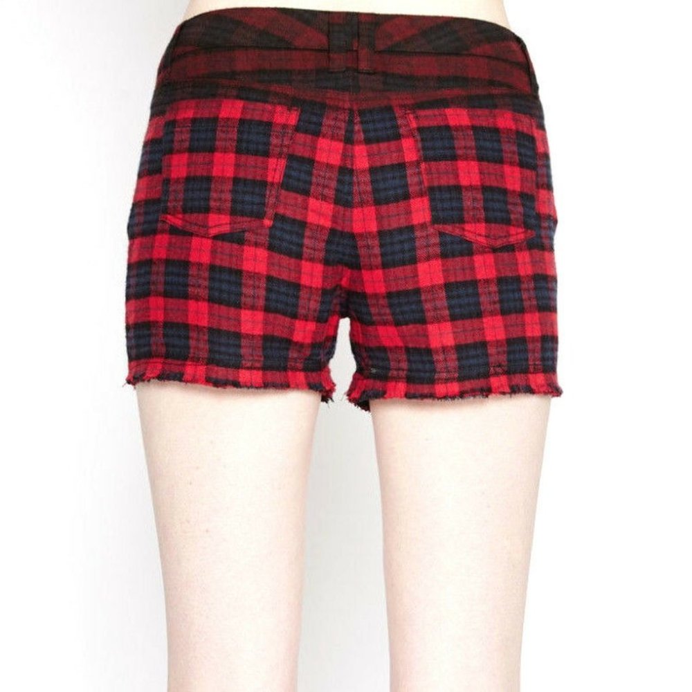 Tripp NYC DEEP DYE Plaid Flannel Shorts NWT